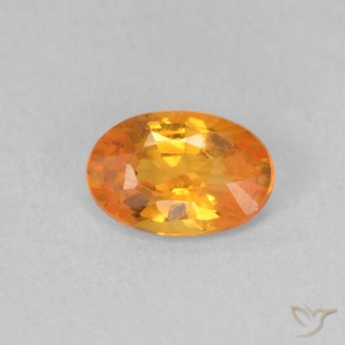 0.55ct Natürlicher hellorange Saphir, Oval, VVS-VS