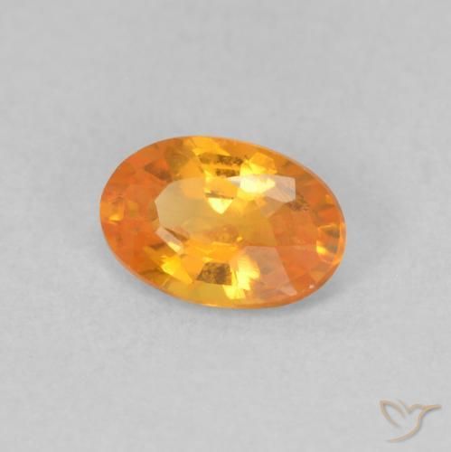 9,17 ctw natürlicher hellorange Saphir, Oval, VVS-VS