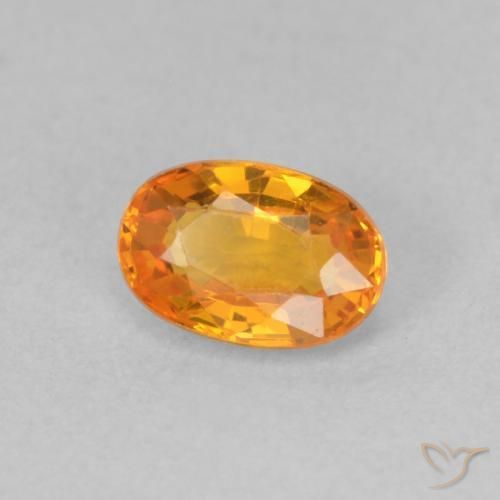 9,17 ctw natürlicher hellorange Saphir, Oval, VVS-VS