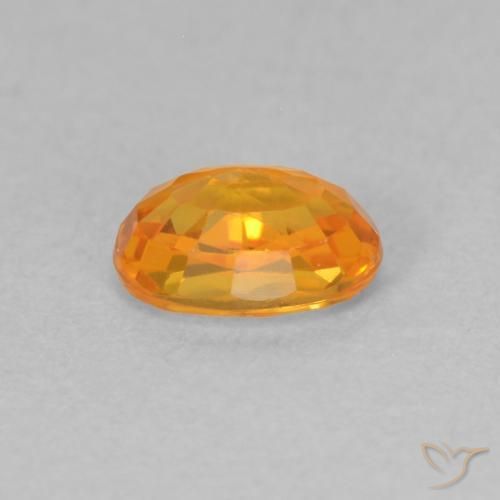 9,17 ctw natürlicher hellorange Saphir, Oval, VVS-VS