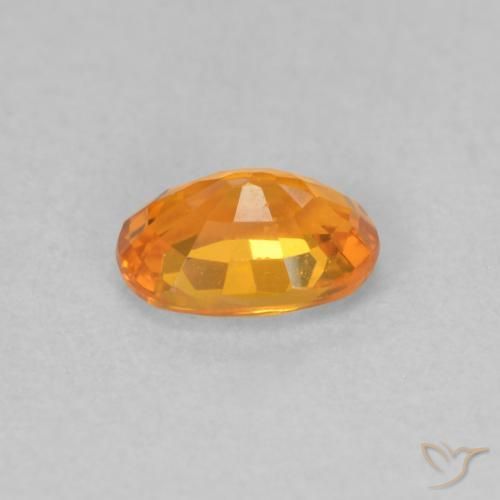 9,17 ctw natürlicher hellorange Saphir, Oval, VVS-VS