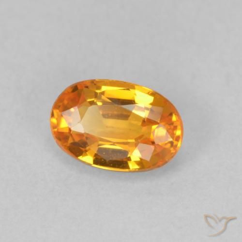 9,17 ctw natürlicher Mittelorange Saphir, Oval, VVS