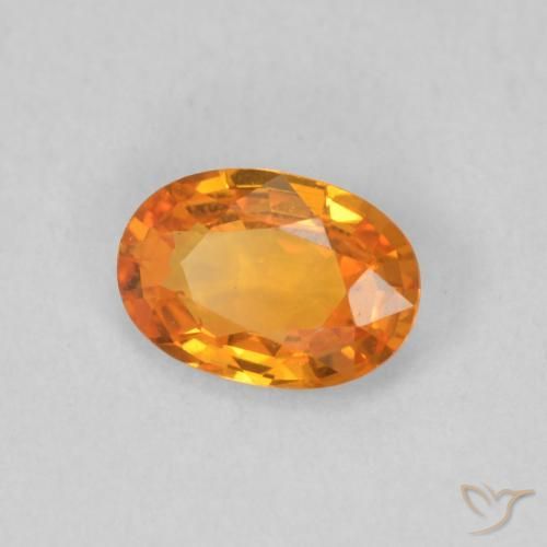 9,17 ctw natürlicher Mittelorange Saphir, Oval, VVS