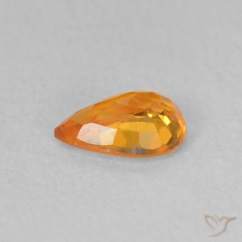 9,17 ctw natürlicher hellorange Saphir, Birnenform, VVS