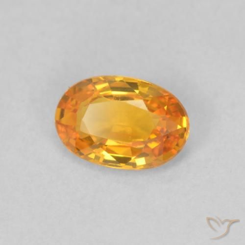 9,17 ctw natürlicher hellorange Saphir, Oval, VVS
