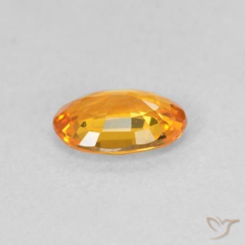 9,17 ctw natürlicher hellorange Saphir, Oval, VVS