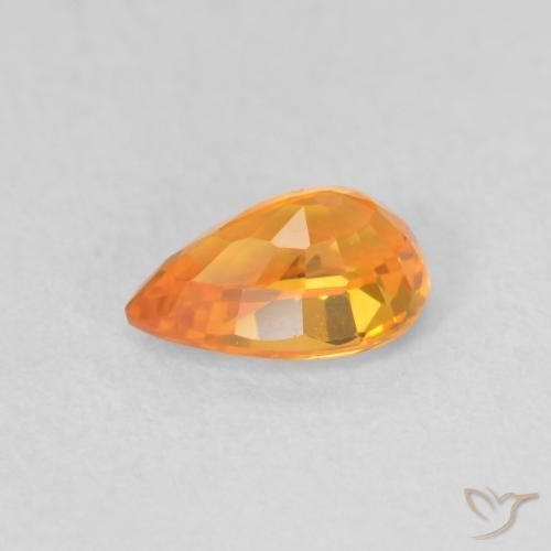 9,17 ctw natürlicher hellorange Saphir, Birnenform, VVS