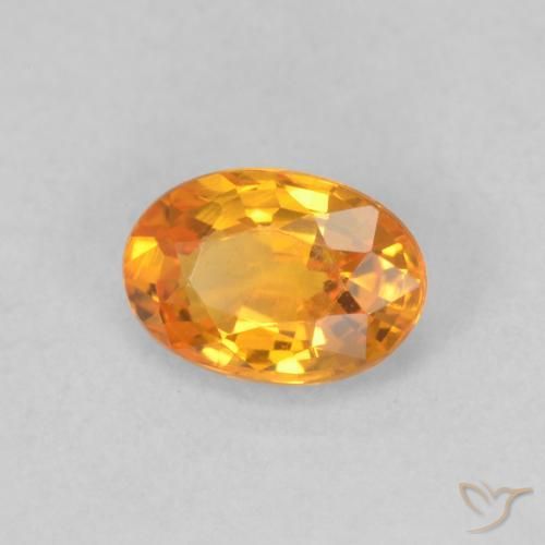 9,17 ctw natürlicher hellorange Saphir, Oval, VVS