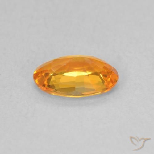 9,17 ctw natürlicher hellorange Saphir, Oval, VVS