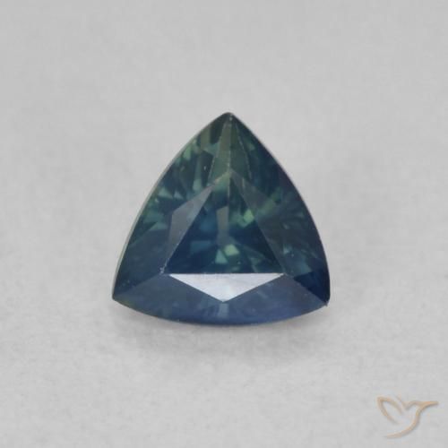 0.45ct Natürlicher Blaugrün Saphir, Trillion, VVS-VS