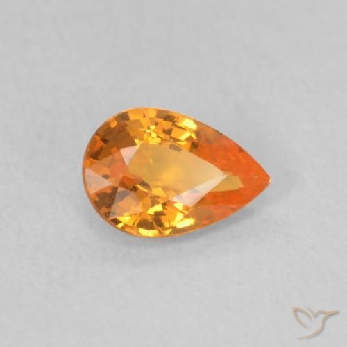 9,17 ctw natürlicher hellorange Saphir, Birnenform, VVS