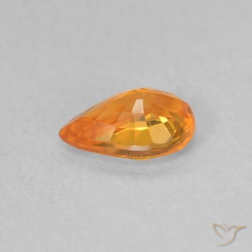 9,17 ctw natürlicher hellorange Saphir, Birnenform, VVS