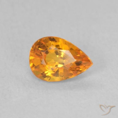 9,17 ctw natürlicher hellorange Saphir, Birnenform, VVS