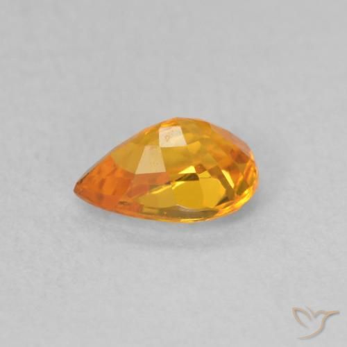 9,17 ctw natürlicher hellorange Saphir, Birnenform, VVS