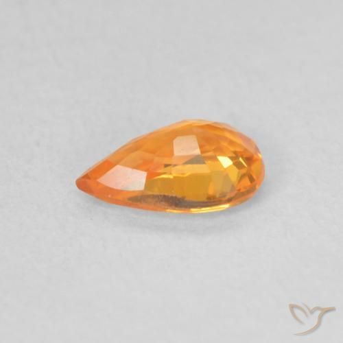 9,17 ctw natürlicher hellorange Saphir, Birnenform, VVS