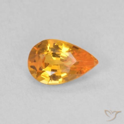 9,17 ctw natürlicher Mittelorange Saphir, Birnenform, VVS