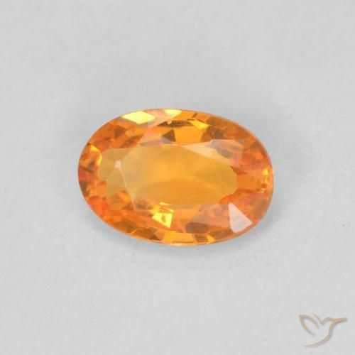 9,17 ctw natürlicher Aprikose Orange Saphir, Oval, VVS