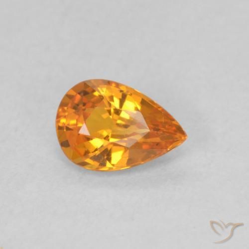 9,17 ctw natürlicher Mittelorange Saphir, Birnenform, VVS