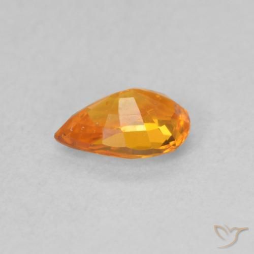9,17 ctw natürlicher Mittelorange Saphir, Birnenform, VVS