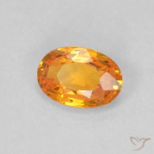 9,17 ctw natürlicher Aprikose Orange Saphir, Oval, VVS
