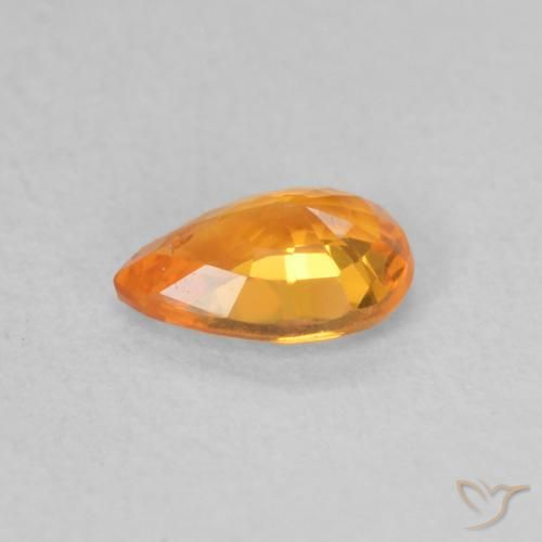 9,17 ctw natürlicher Aprikose Orange Saphir, Birnenform, VS