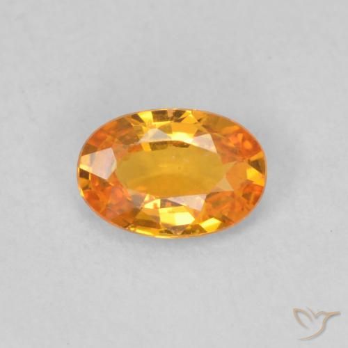 0.49ct Natürlicher Aprikose Orange Saphir, Oval, VS