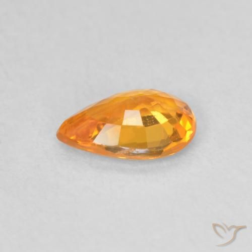9,17 ctw natürlicher Aprikose Orange Saphir, Birnenform, VS