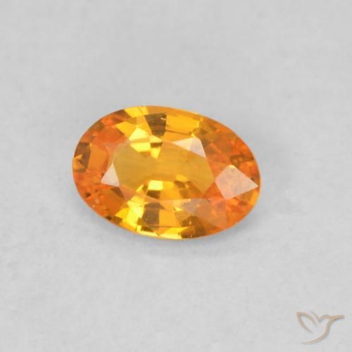 9,17 ctw natürlicher hellorange Saphir, Oval, VS