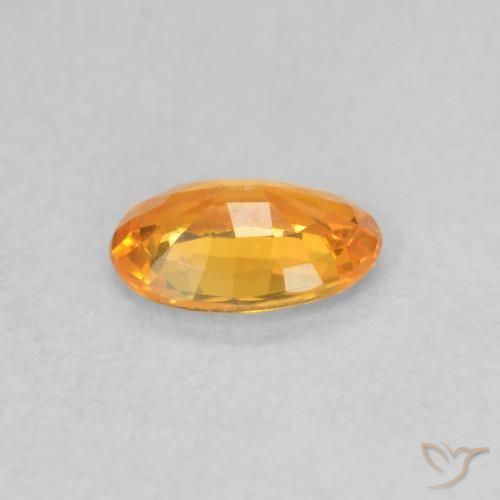 9,17 ctw natürlicher hellorange Saphir, Oval, VS