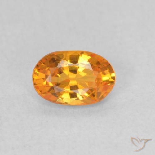 0.52ct Natürlicher hellorange Saphir, Oval, VVS-VS