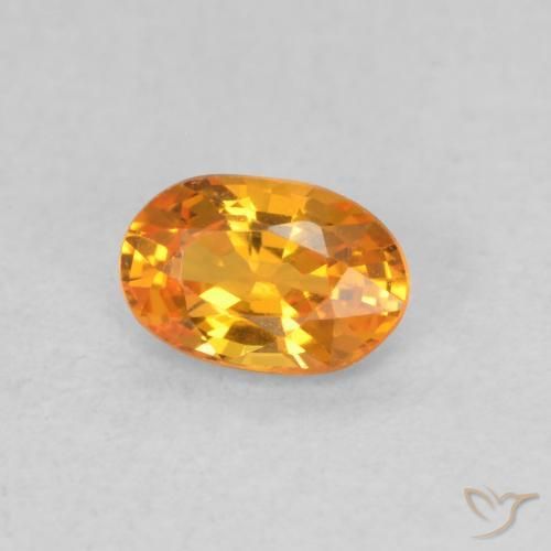 9,17 ctw natürlicher hellorange Saphir, Oval, VVS-VS