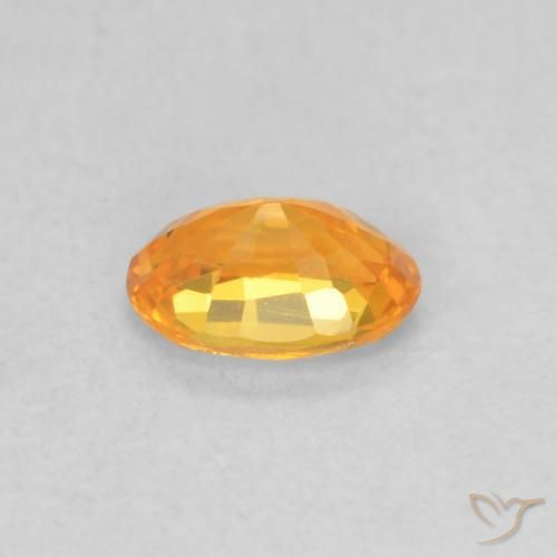 9,17 ctw natürlicher hellorange Saphir, Oval, VVS-VS