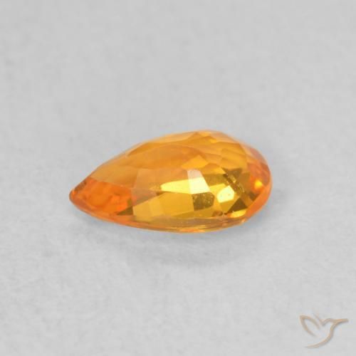 9,17 ctw natürlicher hellorange Saphir, Birnenform, VVS-VS