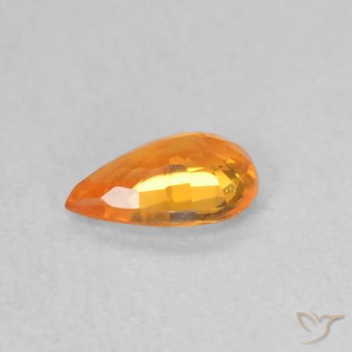 9,17 ctw natürlicher hellorange Saphir, Birnenform, VVS-VS