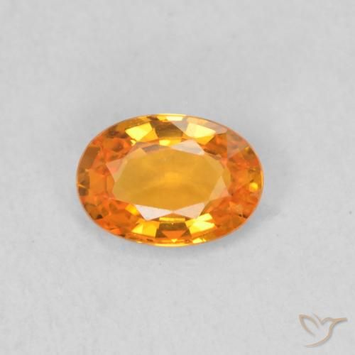 0.46ct Natürlicher hellorange Saphir, Oval, VVS-VS