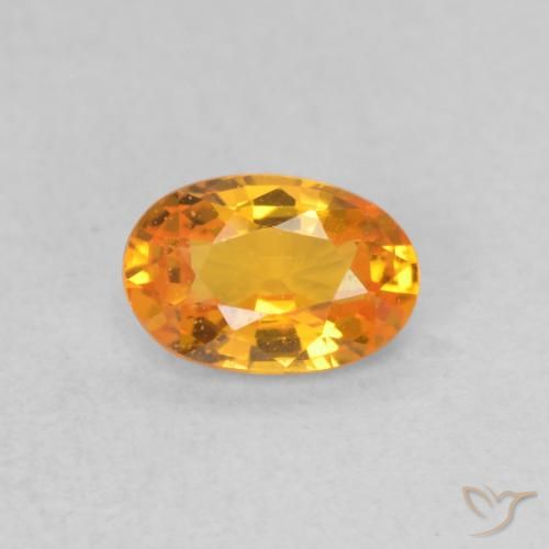 0.53ct Natürlicher hellorange Saphir, Oval, VVS-VS