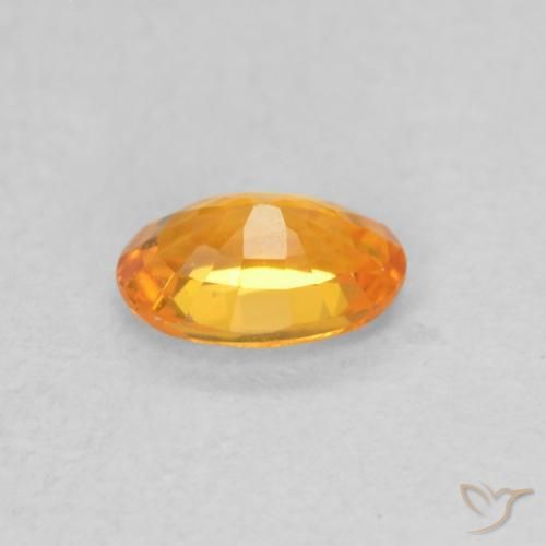 9,17 ctw natürlicher hellorange Saphir, Oval, VVS-VS