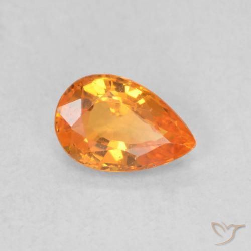 9,17 ctw natürlicher hellorange Saphir, Birnenform, VVS-VS
