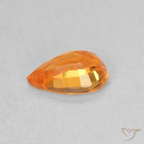 9,17 ctw natürlicher hellorange Saphir, Birnenform, VVS-VS