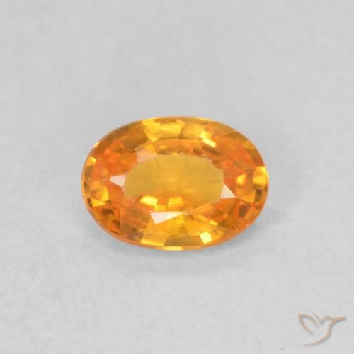 0.55ct Natürlicher hellorange Saphir, Oval, VVS-VS