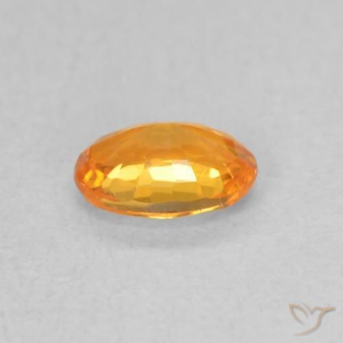 9,17 ctw natürlicher hellorange Saphir, Oval, VVS-VS