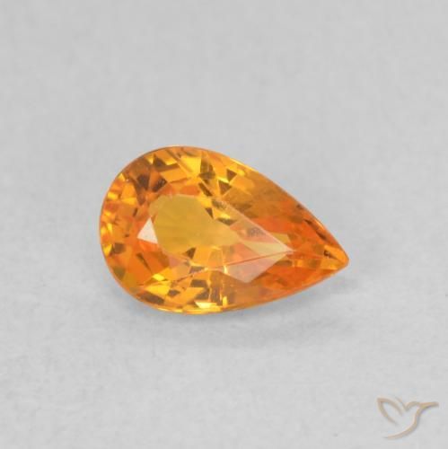 9,17 ctw natürlicher hellorange Saphir, Birnenform, VVS-VS