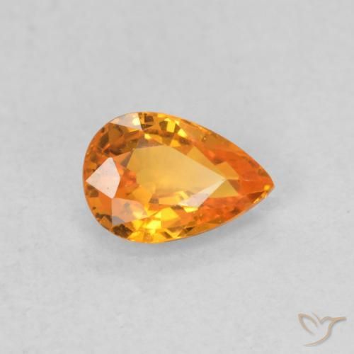 9,17 ctw natürlicher hellorange Saphir, Birnenform, VVS-VS