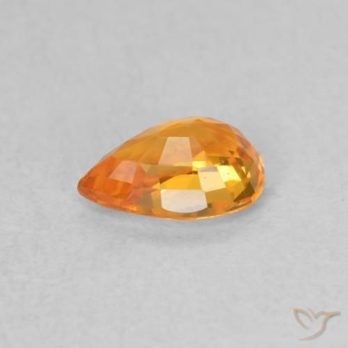 9,17 ctw natürlicher hellorange Saphir, Birnenform, VVS-VS