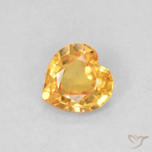 0.39ct Natürlicher Medium Dark-Golden Saphir, Herz, VS