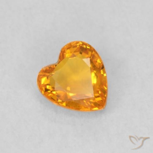 9,17 ctw natürlicher hellorange Saphir, Herz, VS
