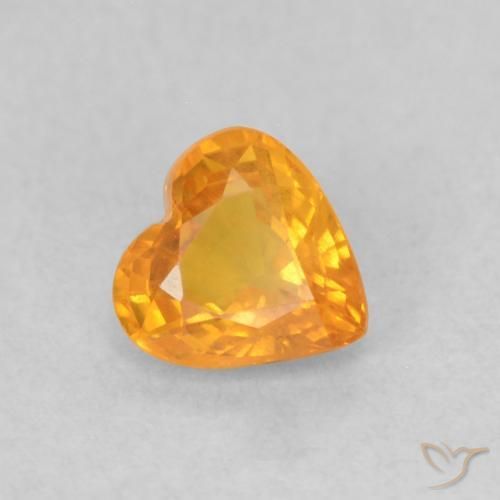 9,17 ctw natürlicher Mittelorange Saphir, Herz, VS