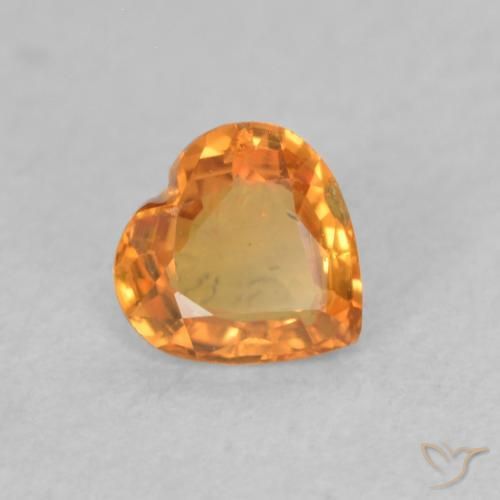 9,17 ctw natürlicher hellorange Saphir, Herz, VS