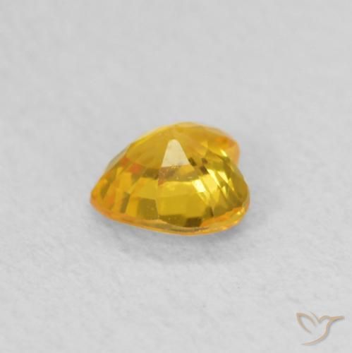 9,17 ctw natürlicher Mittleres Gold Saphir, Herz, VS