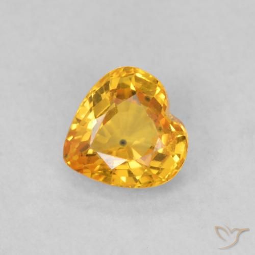 0.50ct Natürlicher Dunkelgolden Saphir, Herz, VS